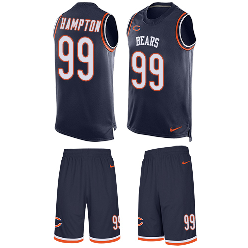Men's Limited Dan Hampton Nike Jersey Navy Blue - #99 Tank Top Suit NFL Chicago Bears